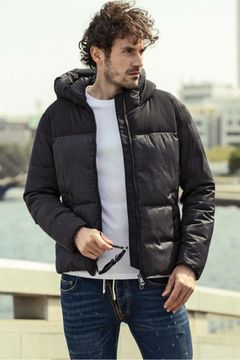 1PIU PAISLEY OUTERWEAR / コンビネーション 中綿 ジャケット ブラック