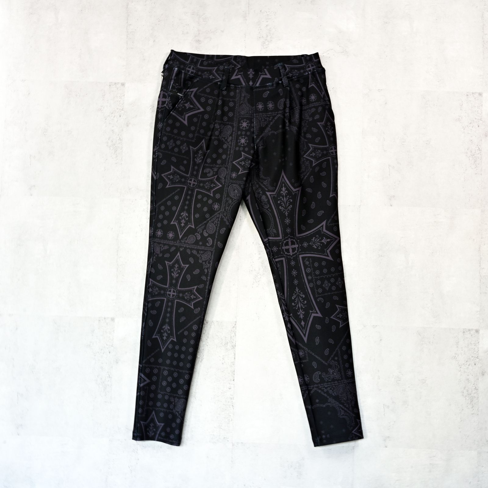 CHRIS EASY TUCK PANTS / ハイテンショントリコット スラックスイージータックパンツ (クロスブラック) (1月上旬入荷予定) ※オーダー締切:9月7日(月)17時