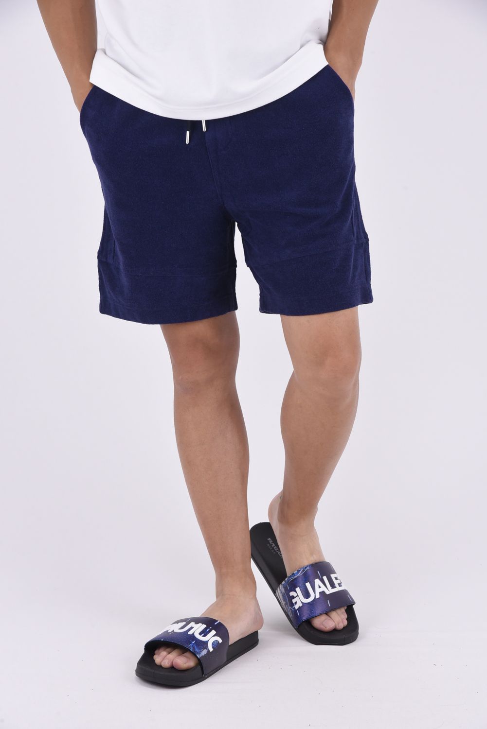 TYLER PILE SHORTS / パイル素材 ハーフパンツ ネイビー