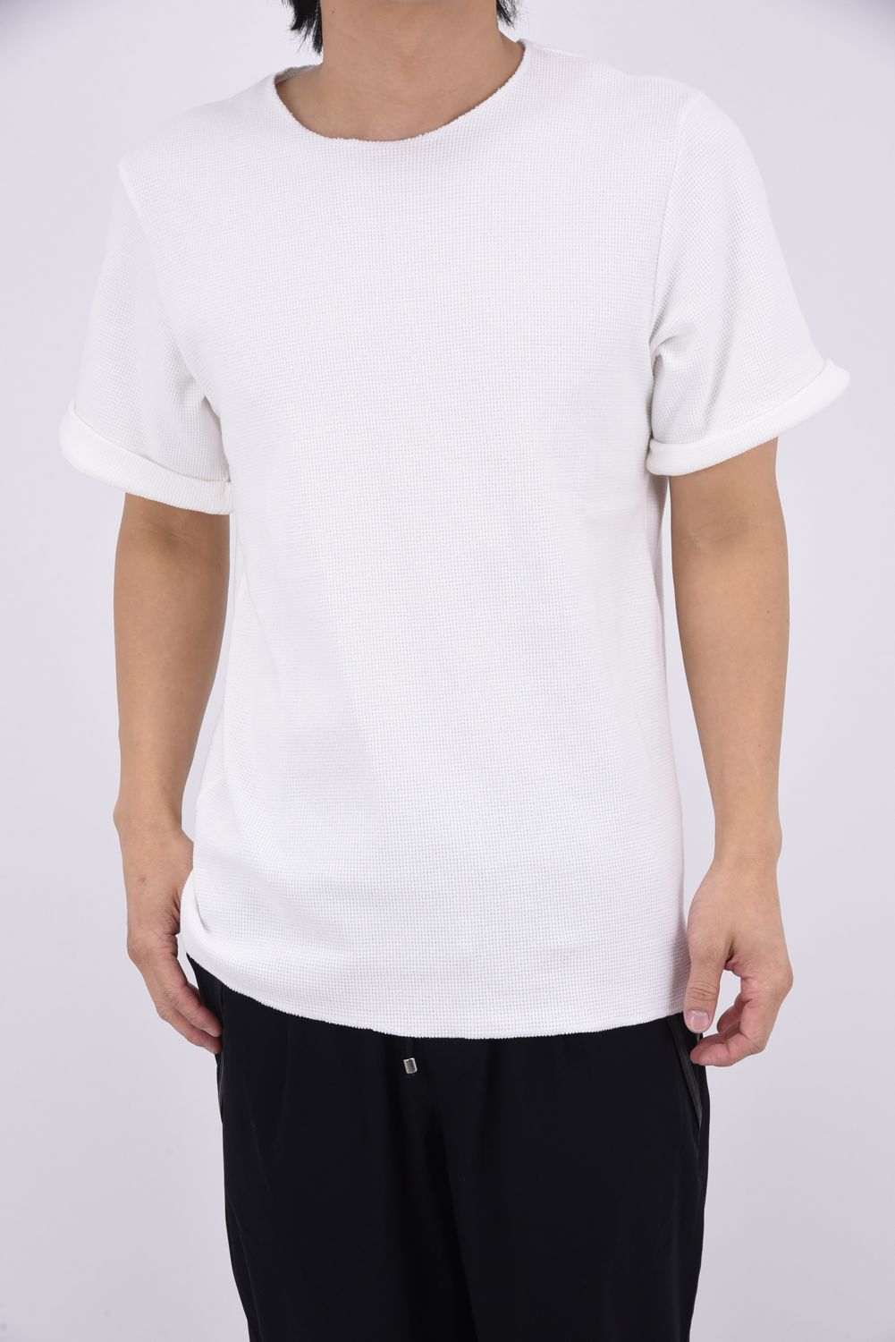 CUT OFF THERMAL TEE / カットオフ サーマル Tシャツ (ホワイト)
