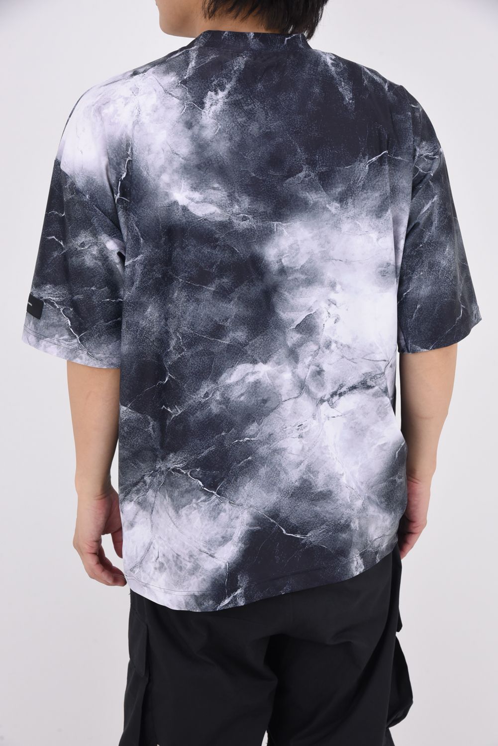 MARBLE RUSH OVER T-SHIRT / マーブル ラッシュガード 半袖Tシャツ ブラック
