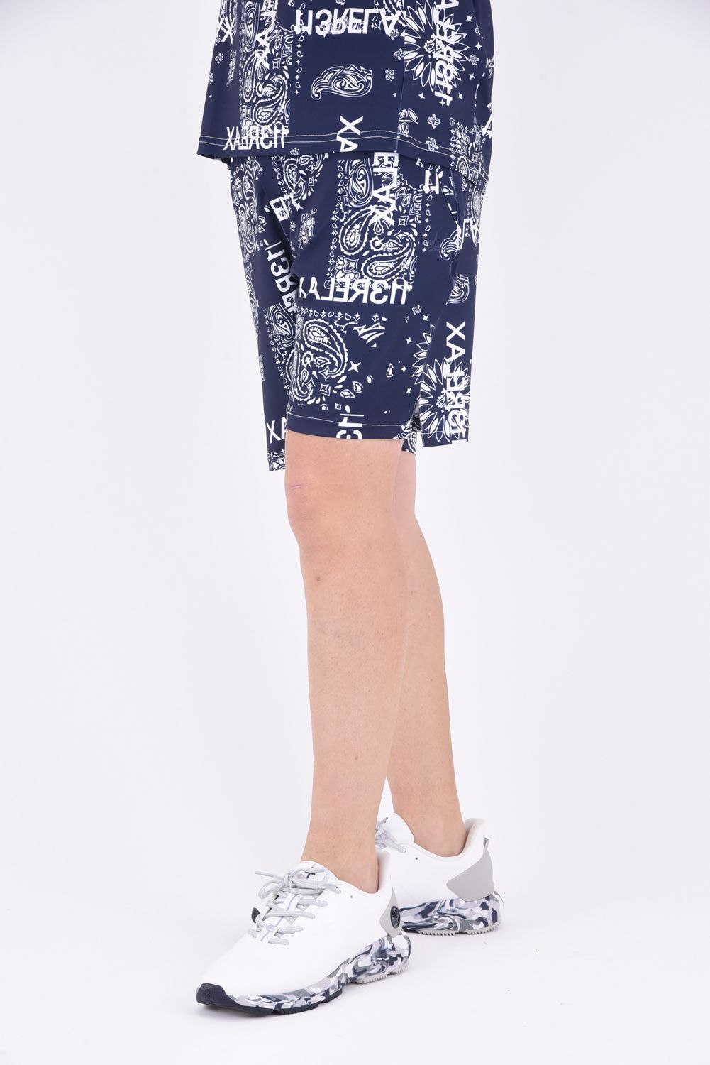 ALOHA PAISLEY  SHORT PANTS  / ペイズリー柄 ラッシュガード ハーフパンツ ネイビー