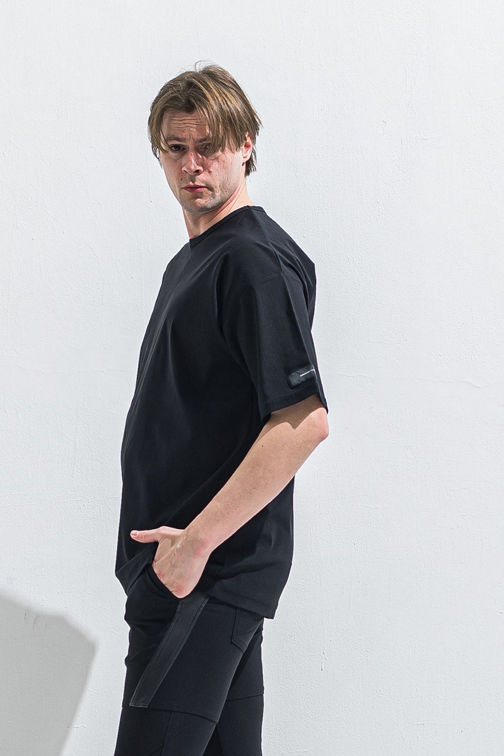 NYLON OVER  TEE / ナイロン オーバーサイズ Tシャツ （ブラック） (5月中旬入荷予定) ※オーダー締切:2月15日(日)18時