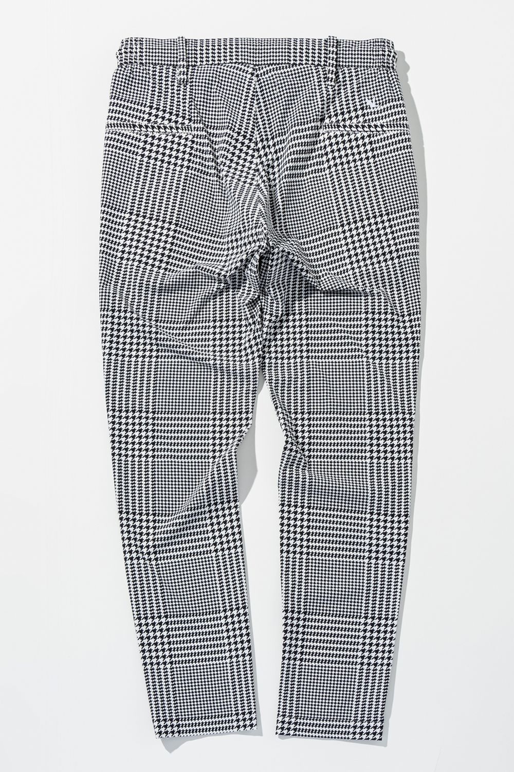 【26SS】 GLEN CHECK NYLON SLACKS / グレンチェック イージースラックス (ホワイト/ブラック) (2月上旬入荷予定)