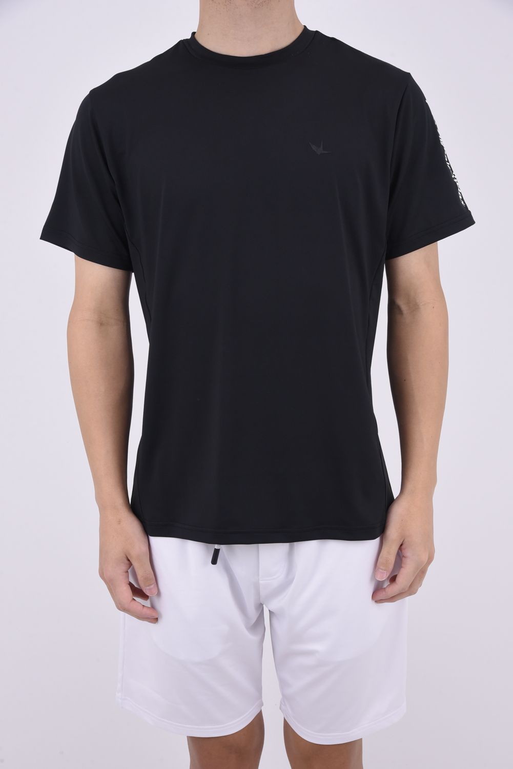 RASHGUARD SHORT-SLEEVED T-SHIRT / ラッシュガード ブランドロゴ Tシャツ ブラック