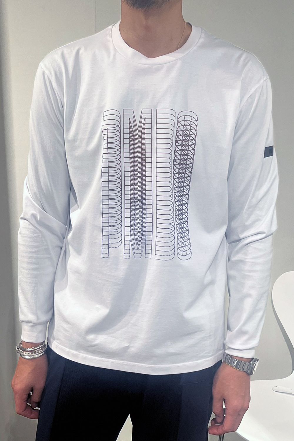 【26AW】 ALCI 3D / 3Dブランドロゴプリント クルーネックTシャツ (ホワイト) (9月入荷予定)