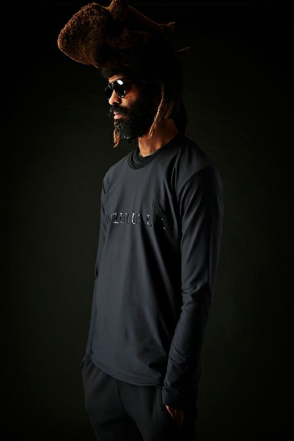 113 SPORT COMFORT HYBRID CUT L/S / 113ロゴ  プレミアム スムーストリコット ロングスリーブ ブラック