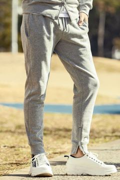 1PIU CIRCLE LOGO RHINESTONE PANTS / 1PIUサークルロゴ ラインストーン スウェットパンツ トップグレー