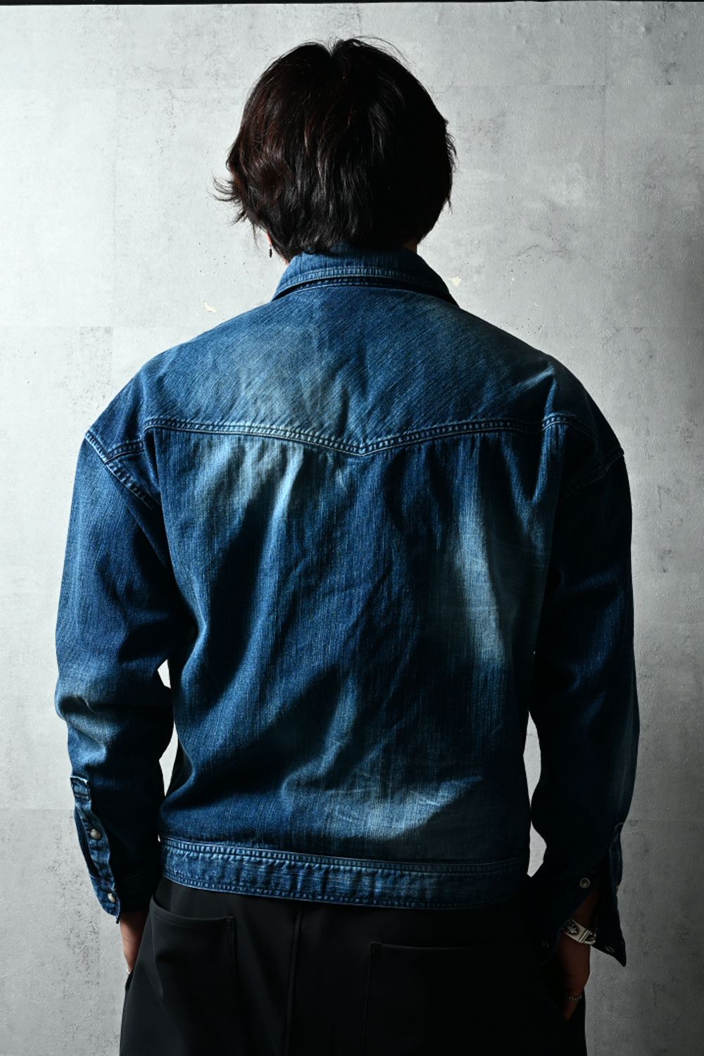 WESTAN JK / ヴィンテージダンガリー生地 ウエスタンシャツジャケット (ダークインディゴ) (3月中旬入荷予定) ※オーダー締切12/13(土)17:00