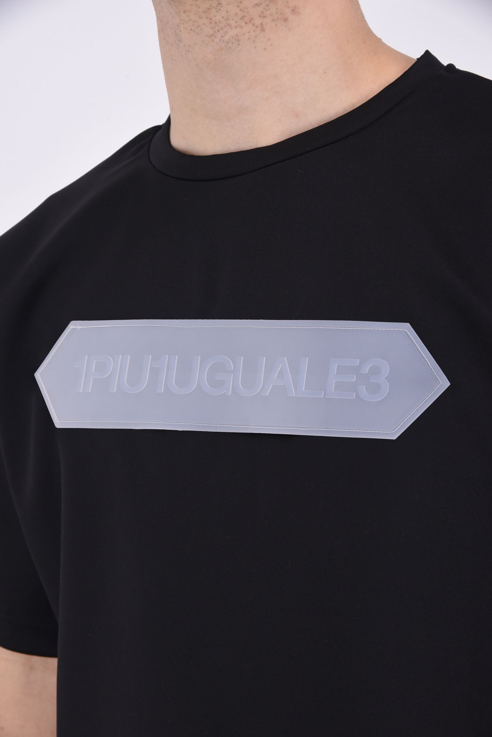 113 HEXAGON BIG T / 113 ヘキサゴンロゴ クルーネック 半袖 Tシャツ ブラック