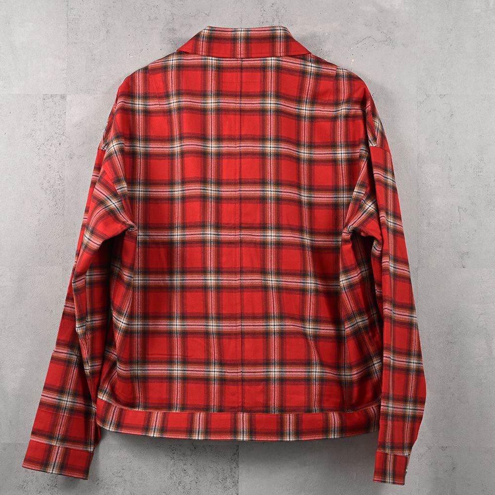 check shirt JK / チェック柄シャツ (レッド) (8月末入荷予定) ※オーダー締切:5月23日(土)17時