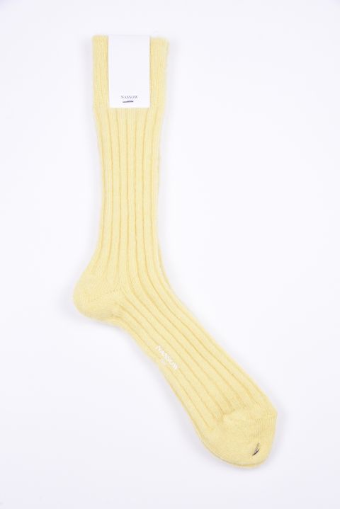 WOOL MIX RIB / 日本製 モヘアミックス リブソックス ハニー