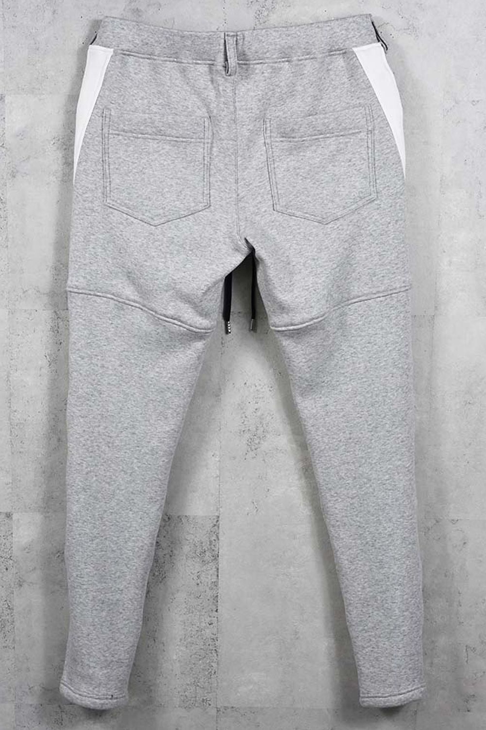 VELOURS FLEECE TYLER PANTS / ベロアフリースボア スキニータイト サイドライン イージーパンツ (グレー) (11月中旬入荷予定) ※オーダー締切：9月1日(月)18:00
