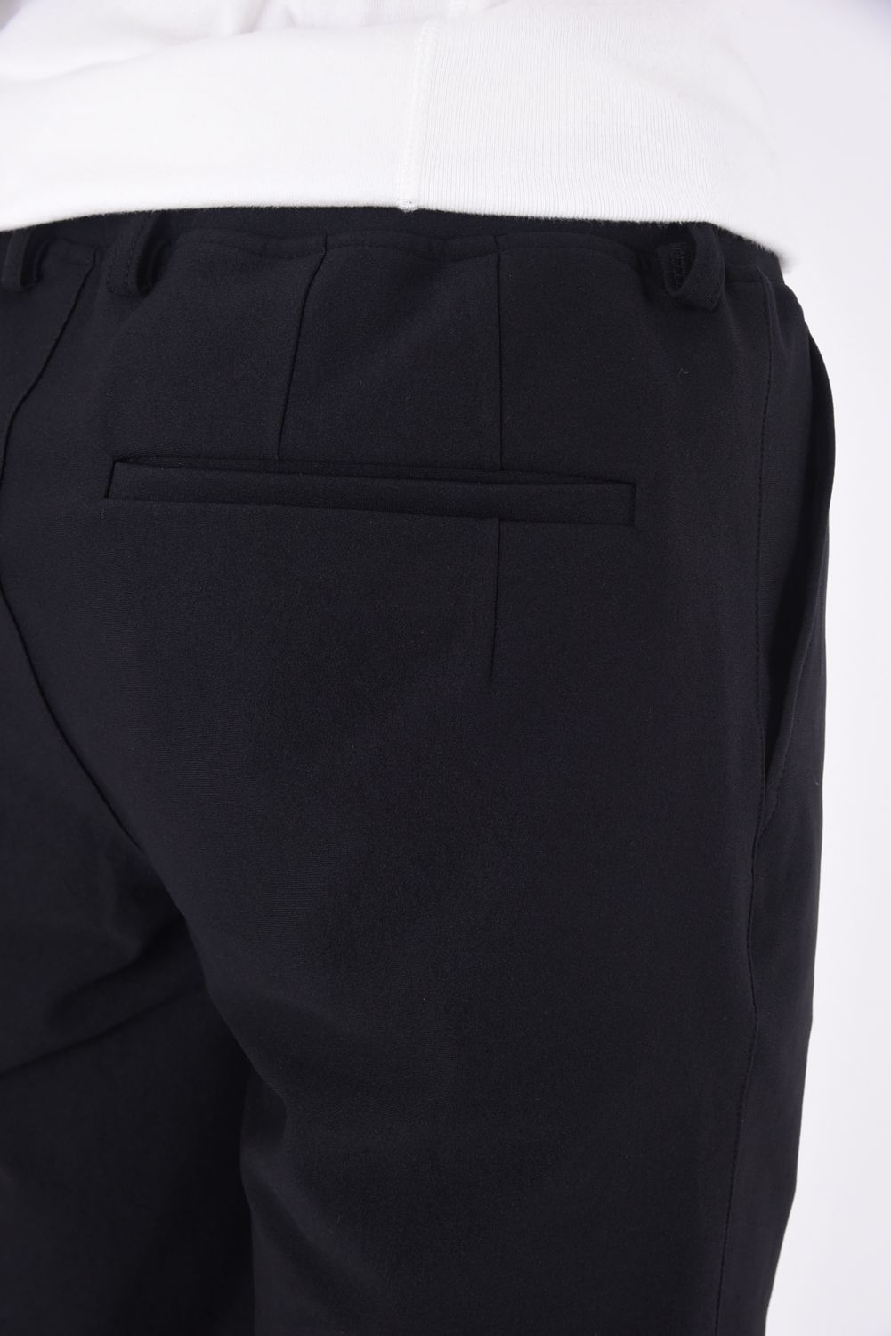 SL EASY PANTS / スラックス型イージーパンツ ブラック