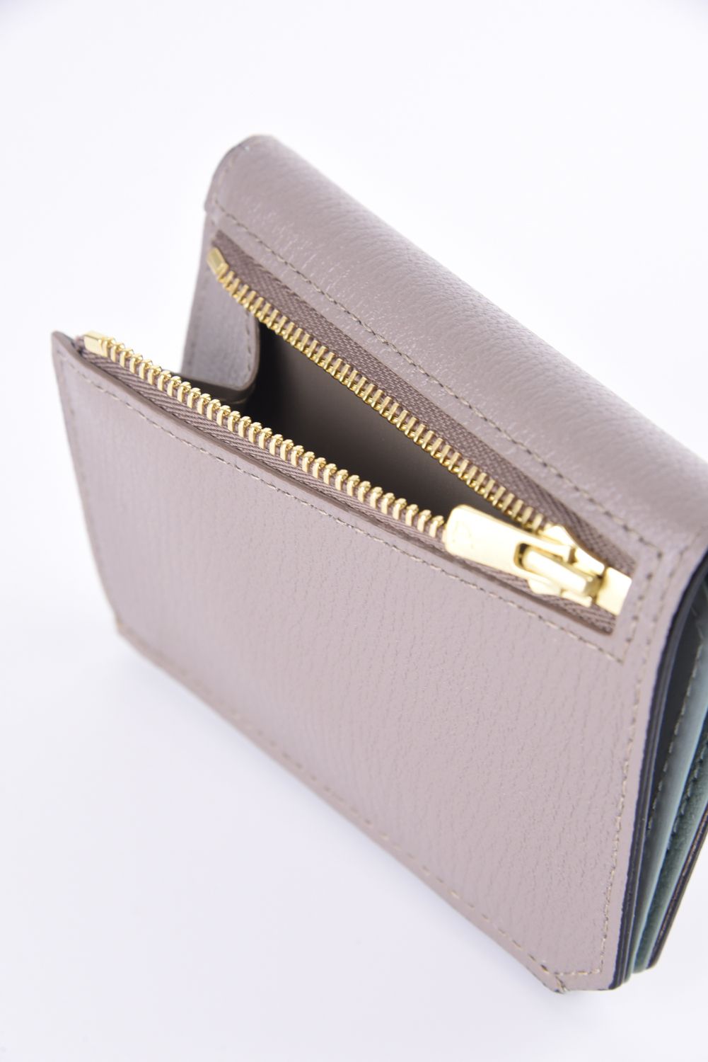 【残り1点】 CARD WALLET / LA501GT ゴートレザー 二つ折りスマートカードウォレット トルトラ / ミントグリーン