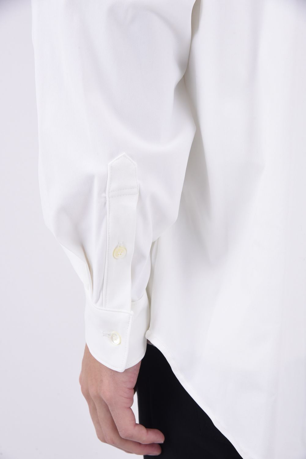 NYLON JACK SHIRTS / 【定番】 Aラインシルエット ナイロンシャツ ホワイト