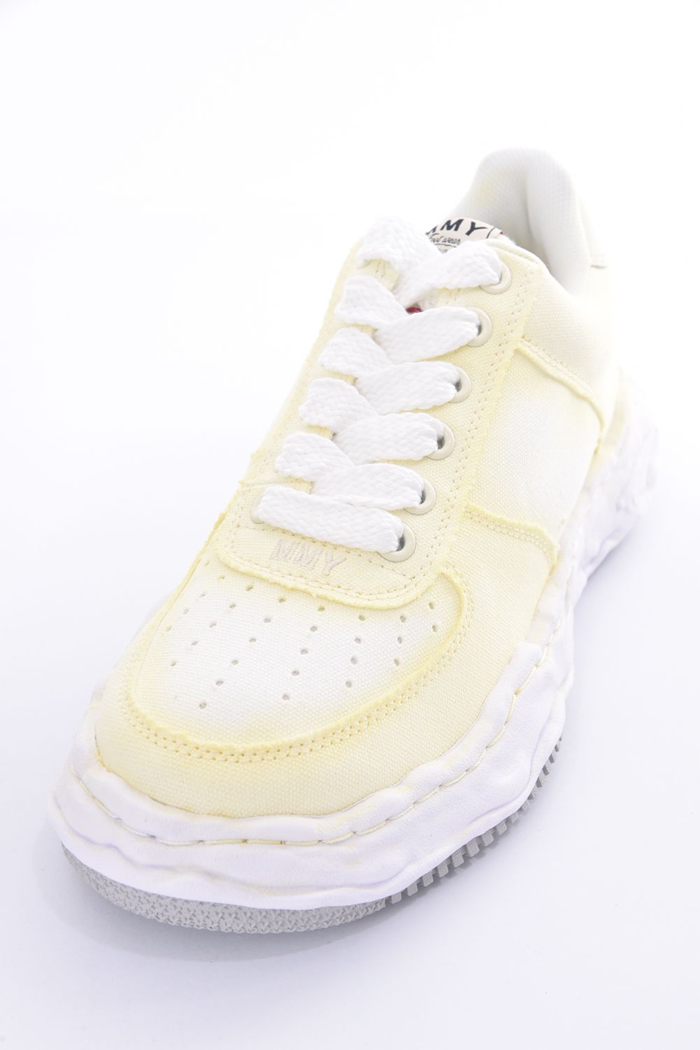 "WAYNE" OG Sole Effect Canvas Low-top Sneaker / オリジナルソール スプレーエフェクト キャンバス ローカットスニーカー ホワイト
