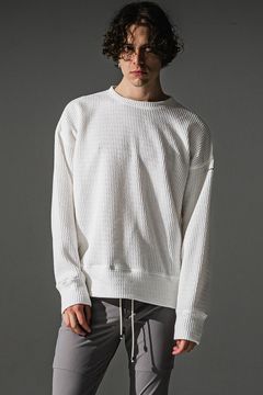 knt l loose trainer / ニット ルーズ トレーナー (ホワイト)