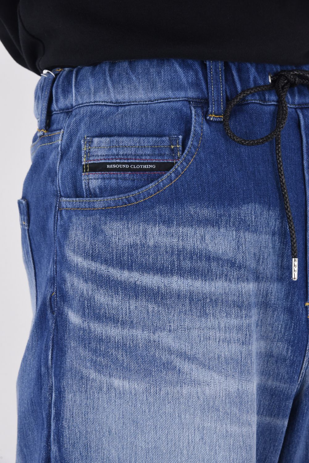 KING DENIM JERSEY / 新定番 バギーシルエット デニムジャージーンズ (インディゴユーズド)