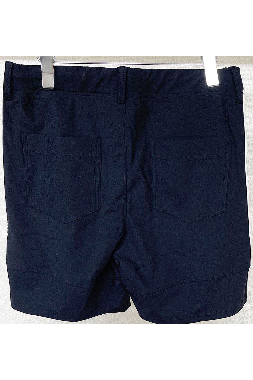 JOHNSON NYLON HP / サイドライン ナイロンイージーハーフパンツ ブラック×ブラック