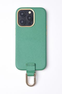 CARABINER-CASE / カラビナ付 iPhone レザーケース (ジョリーグリーン)