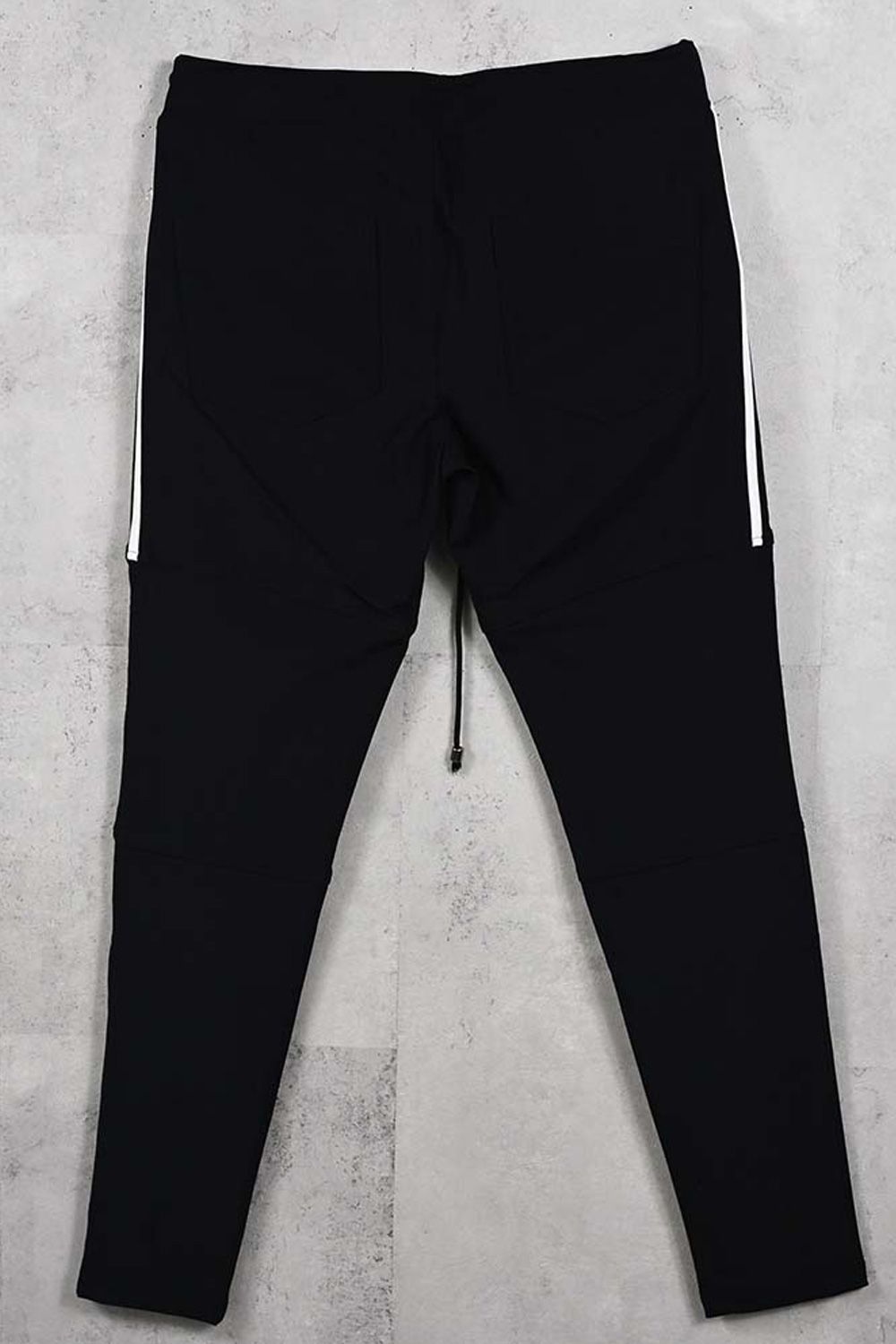 JOHNSON LINE HEAT PT / 【定番商品】 裏起毛 ハイブリットジャージー ラインパンツ (ブラック/ホワイト) (10月末入荷予定) ※オーダー締切：9月1日(月)18:00