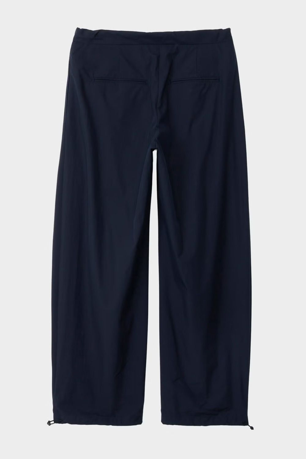 DRAWSTRING WIDE TROUSERS / ドローストリング ワイドパンツ (ネイビー）