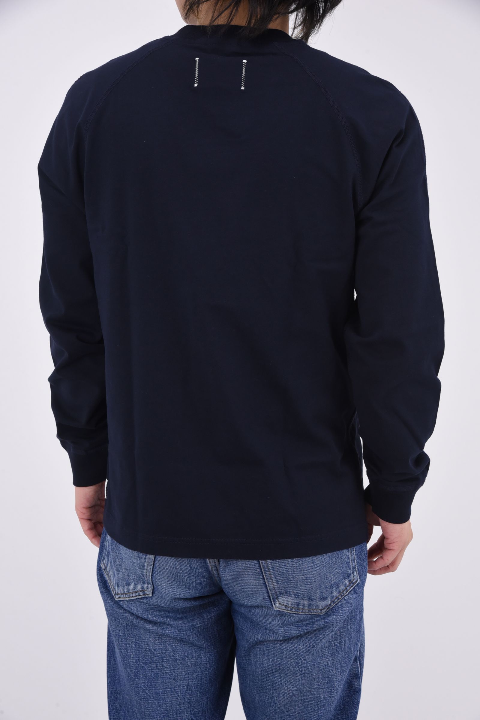 【国内正規品】【STANDARD FIT】 MIDWEIGHT JERSEY LONG SLEEVE / ミッドウェイト ジャージ スタンダード 長袖Tシャツ ネイビー