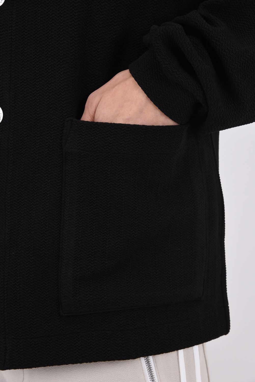 blister knit C/D / ブリスターニット Vネックカーディガン (ブラック)