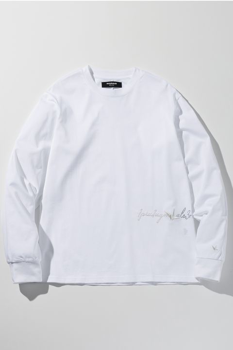【26AW】 JEWELRY LOGO MERCERIZED LONG-SLEEVE T-SHIRT / ジュエリーロゴ マーセライズド ロングスリーブ Tシャツ (ホワイト) (10月上旬入荷予定)