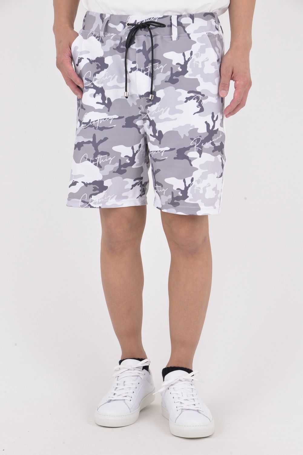 RUSH SHORTS / ラッシュガード カモフラージュ柄 ショートパンツ (ブラック)
