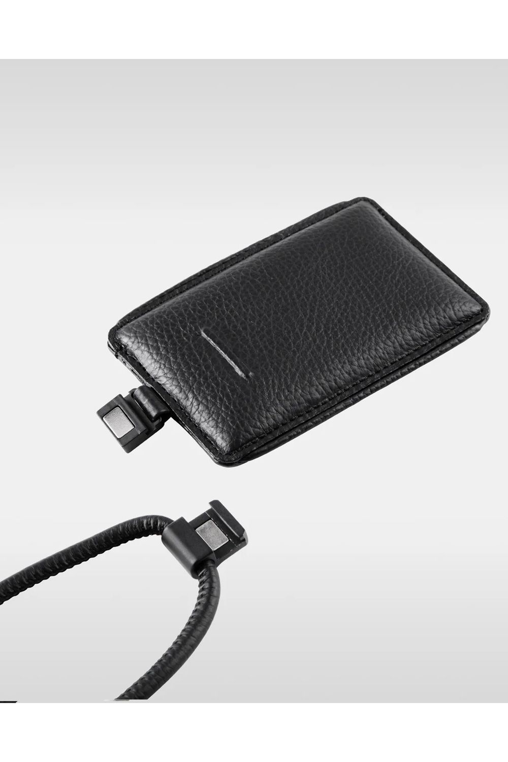 EXCHANGE-SHOULDER-CARDCASE-SET / ストラップ付き MagSafe対応 ショルダーコンポジションスリムカードケース (ブラック)