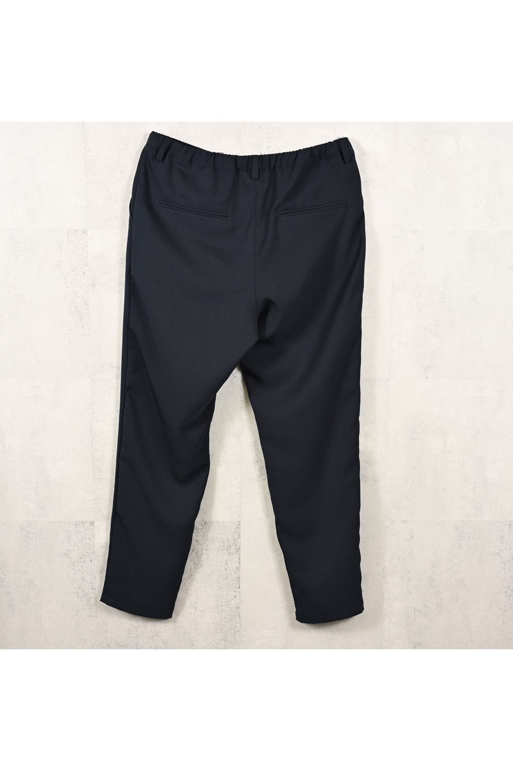 PAT WIDE EASY PANTS / ツイル生地 ワイドテーパード イージースラックス (ネイビー) (4月中旬入荷予定) ※オーダー締切:2月15日(日)18時