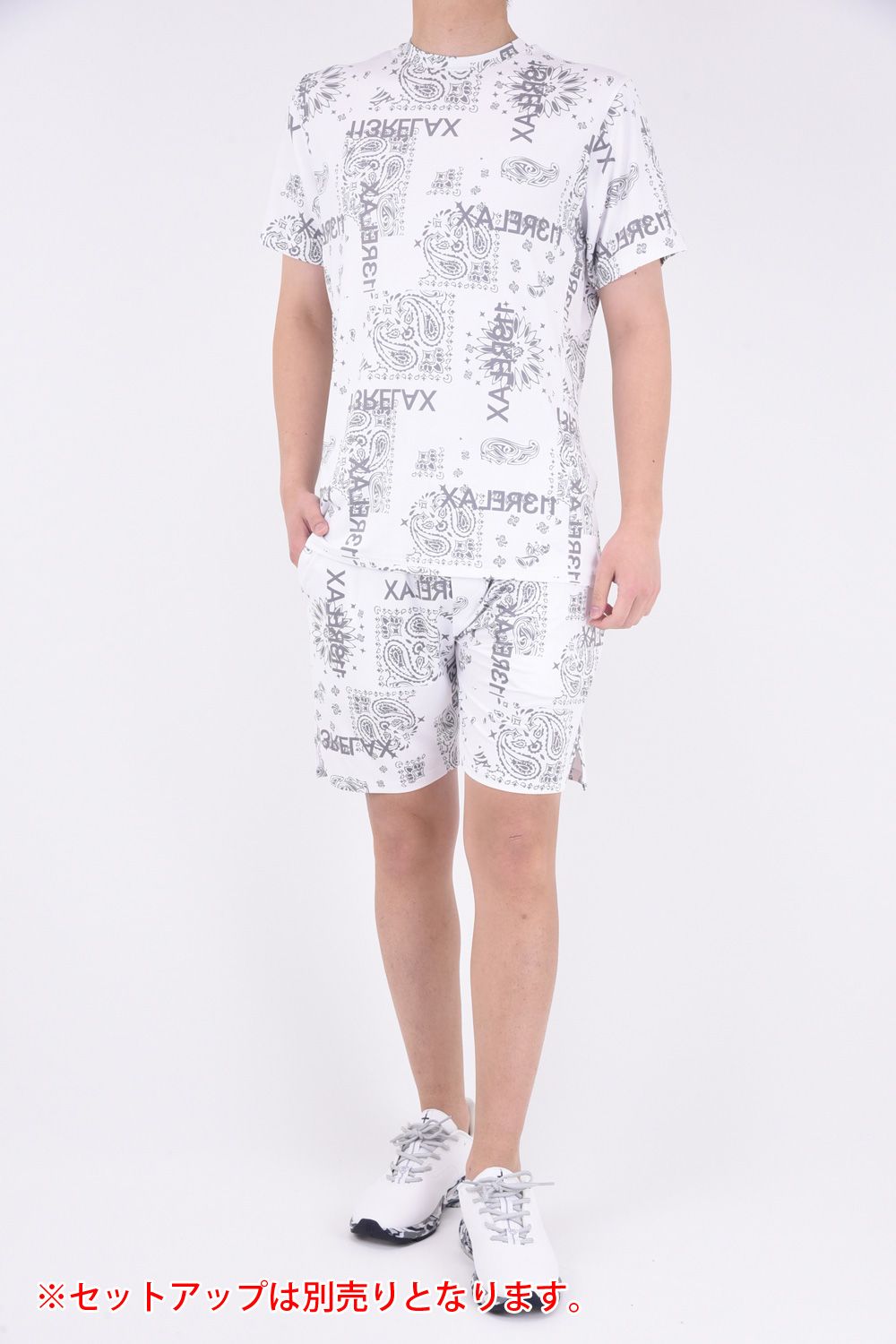 ALOHA PAISLEY T-SHIRTS / ペイズリー柄 半袖ラッシュガード ホワイト