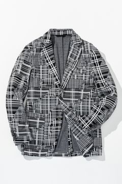 【26SS】 GEOMETRIC CLASSIC JACQUARD JACKET / ジオメトリック総柄 テーラードシングルジャケット (ブラック) (2月上旬入荷予定)