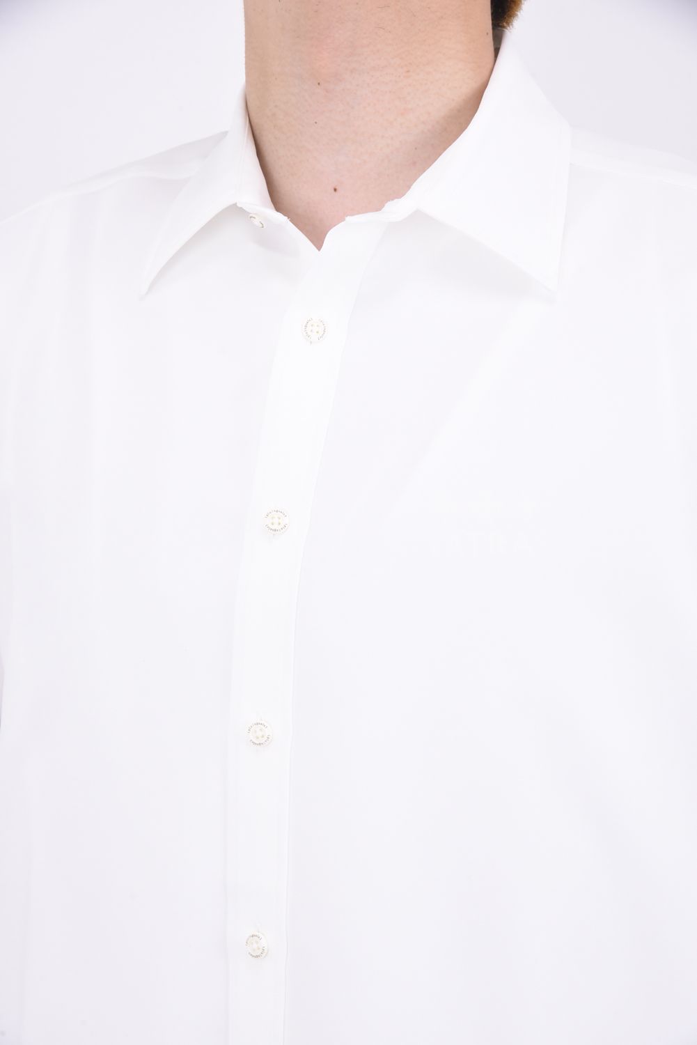 L/S BIG SHIRTS / ツイル ロゴプリント オーバーシャツ ホワイト