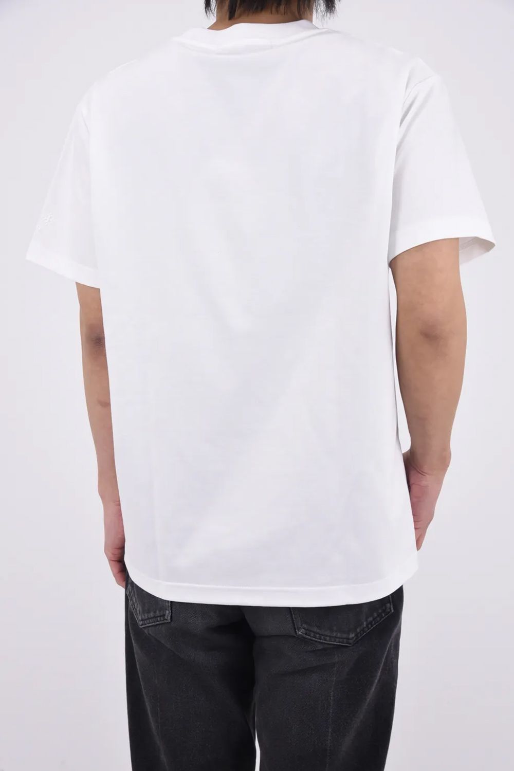 RISTEN (リステン) / 刺繍風ブランドロゴ クルーネック Tシャツ ホワイト