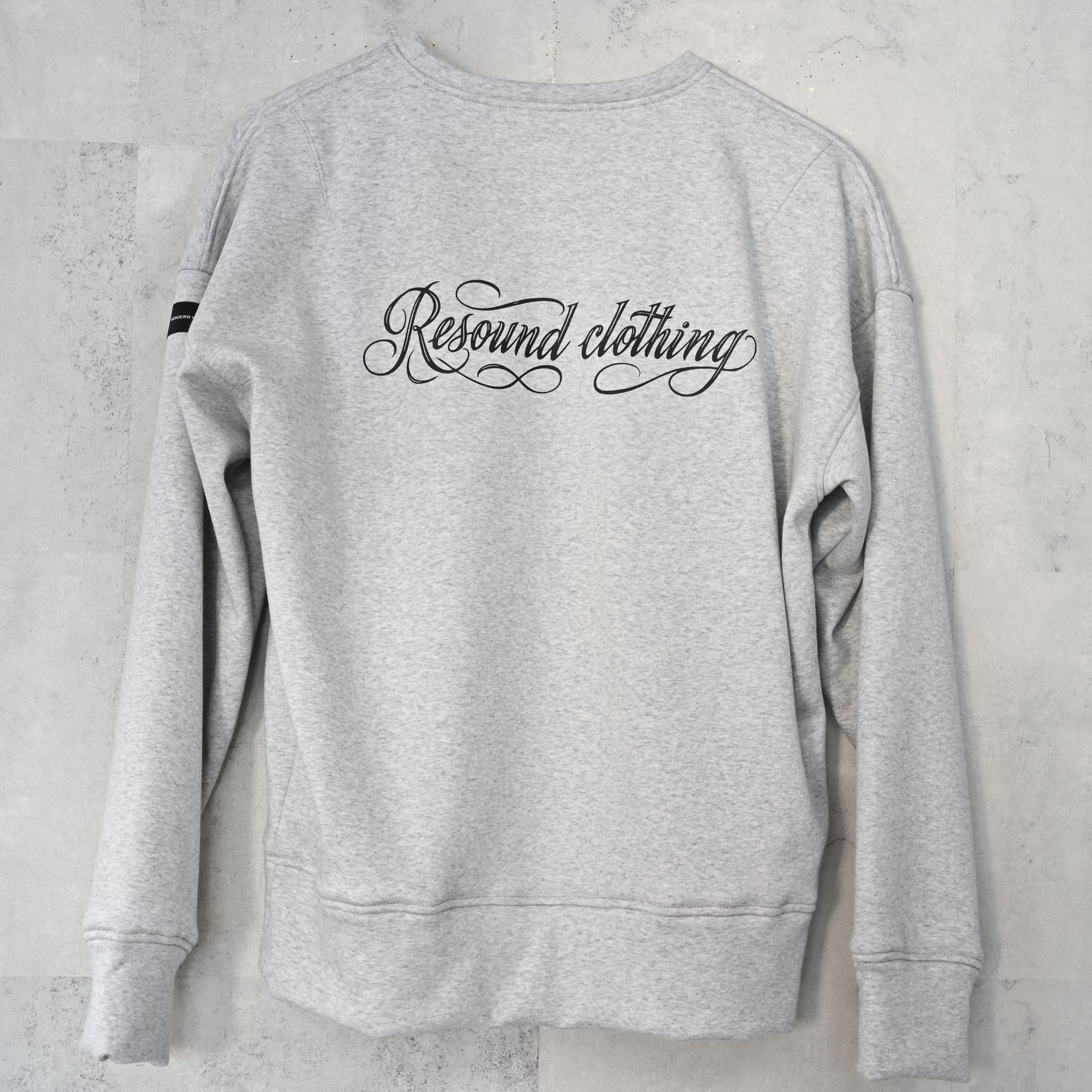 PIN ST RC VELOURS FLEECE DROP TRAINER / ピンストライプロゴ 裏起毛 ルーズトレーナー (グレー) (11月上旬入荷予定) ※オーダー締切:9月7日(月)17時