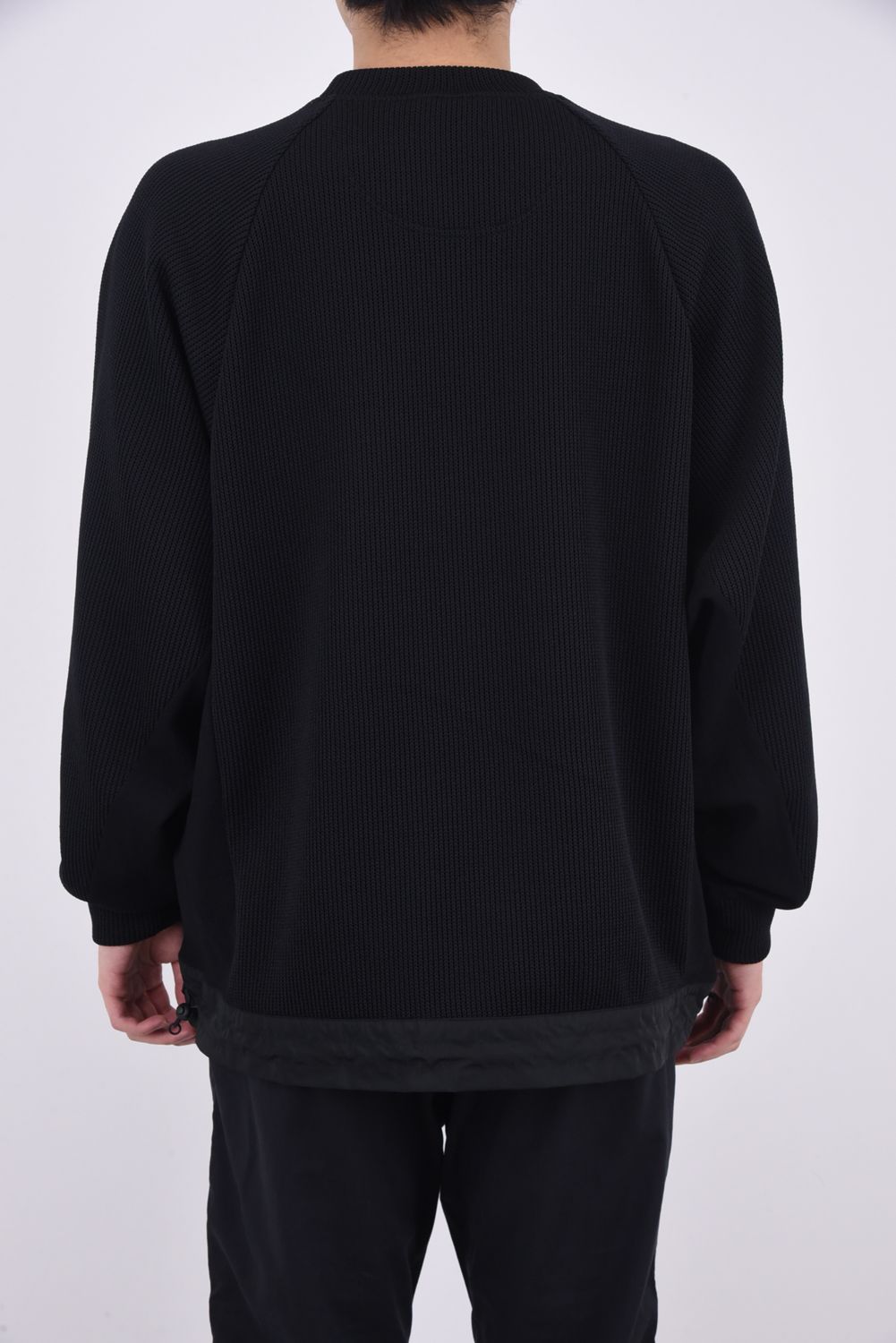 JERSEY RAGLAN PULLOVER / オーバーシルエット ラグランスリーブ プルオーバー ブラック