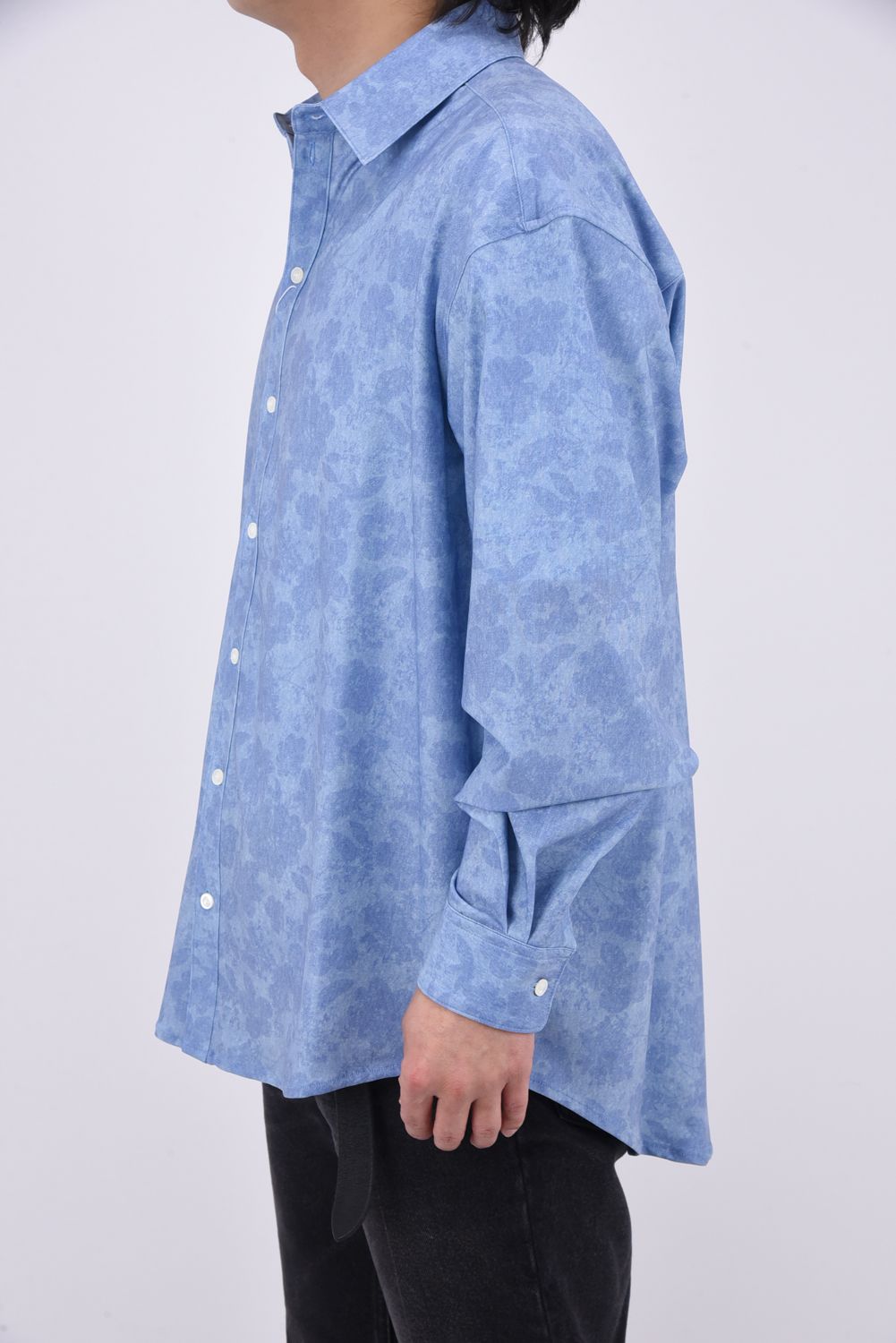 NYLON JACK SHIRTS / 高機能ナイロンマイクロファイバー ジャックシャツ フラワーブルー