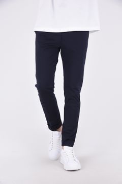 RIB SLACKS / 定番 リブ スラックスパンツ ネイビー