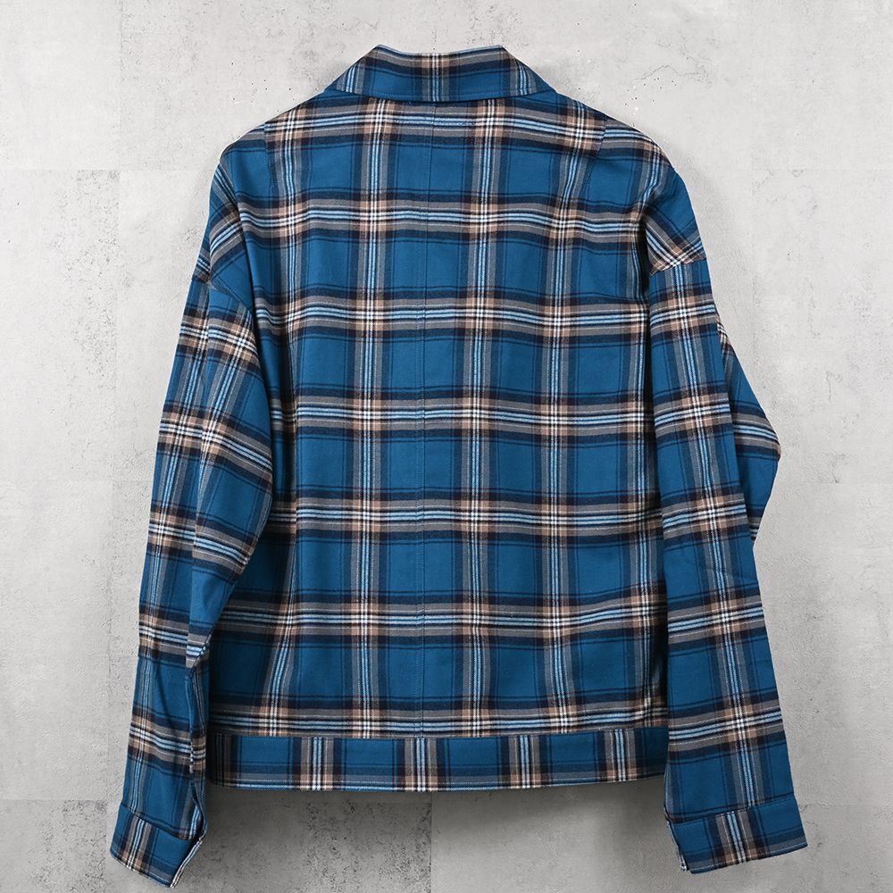check shirt JK / チェック柄シャツ (ブルー) (8月末入荷予定) ※オーダー締切:5月23日(土)17時