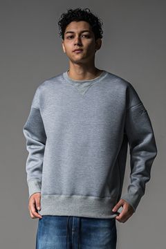 HD drop trainer / ダンボール素材 ルーズフィット トレーナー グレー (9月中旬入荷予定)