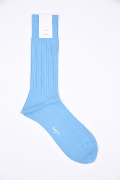 MAT RIB / 日本製 マット リブソックス スカイブルー