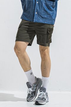 DARRELL CARGO SHORTS / 高機能ナイロンマイクロファイバー カーゴショートパンツ (カーキ) (6月上旬入荷予定) ※オーダー締切:2月15日(日)18時