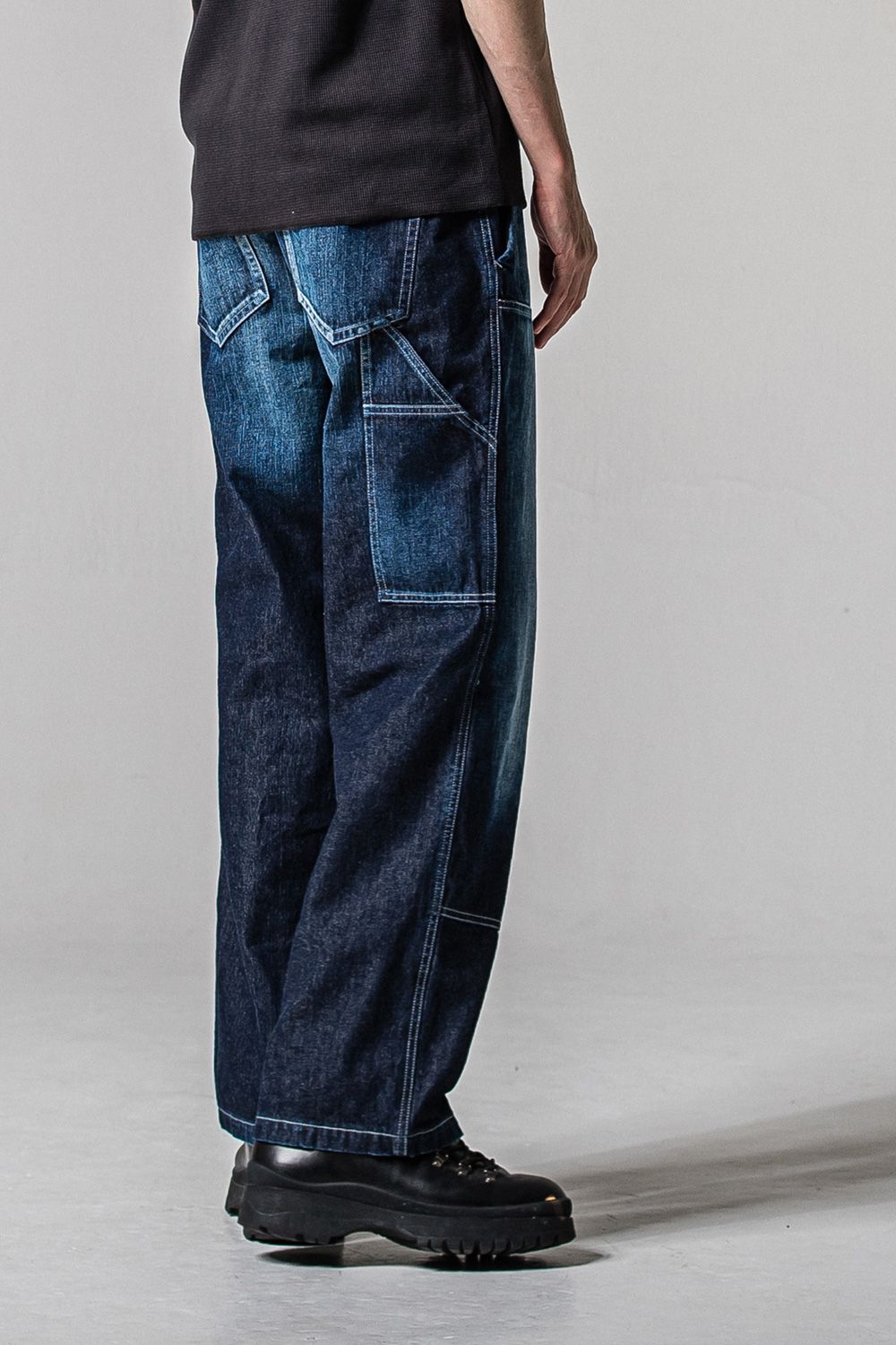 DOUBLE KNEE PT / ダブルニー ワークデニムパンツ (ダークインディゴ) (2月中旬入荷予定)