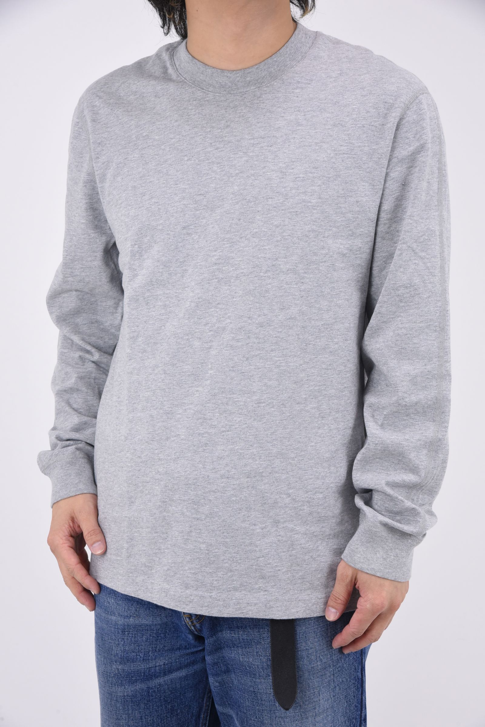 【国内正規品】【STANDARD FIT】 MIDWEIGHT JERSEY LONG SLEEVE / ミッドウェイト ジャージ スタンダード 長袖Tシャツ ヘザーグレー