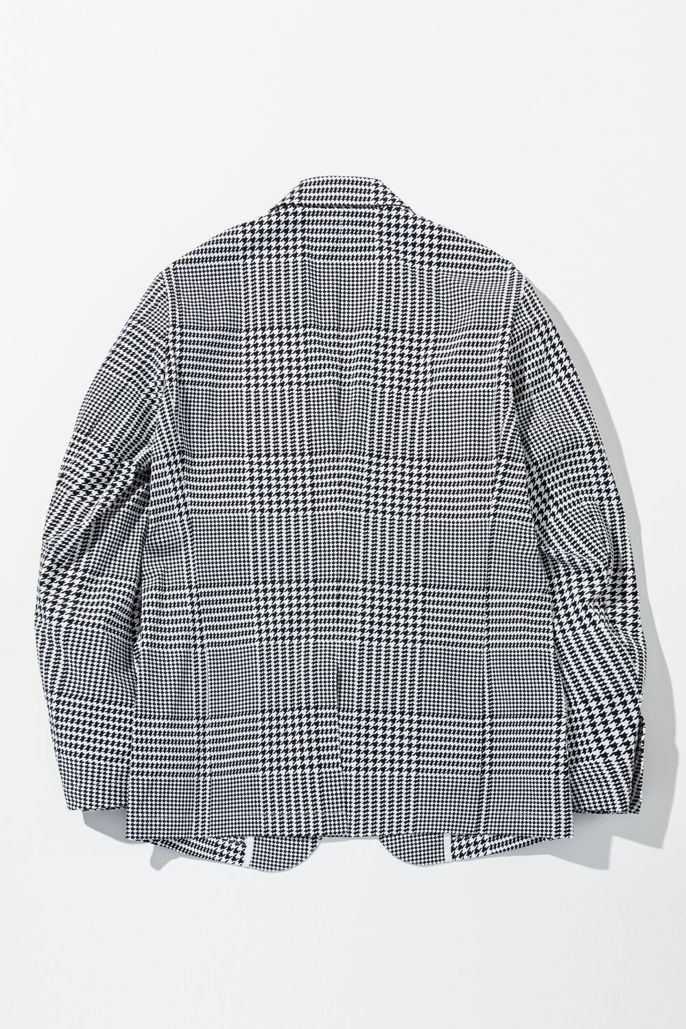 【26SS】 GLEN CHECK NYLON JACKET / グレンチェック テーラードシングルジャケット (ホワイト/ブラック) (2月上旬入荷予定)