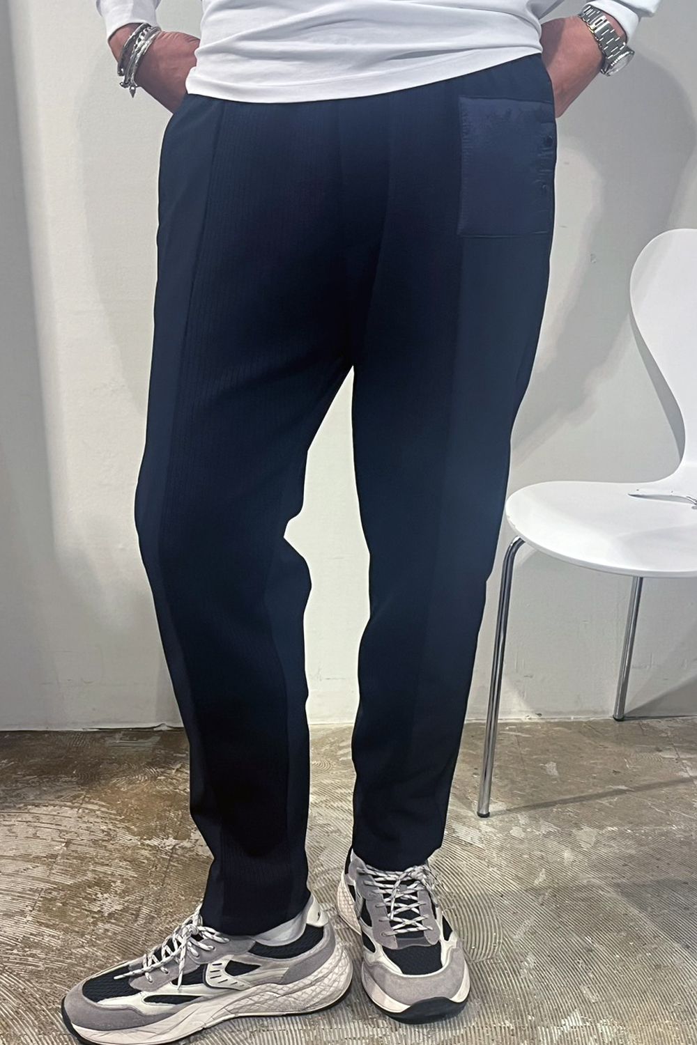 【26AW】 JUAN PANT / ハイブリッド ロングパンツ (ブルーネイビー) (9月入荷予定)