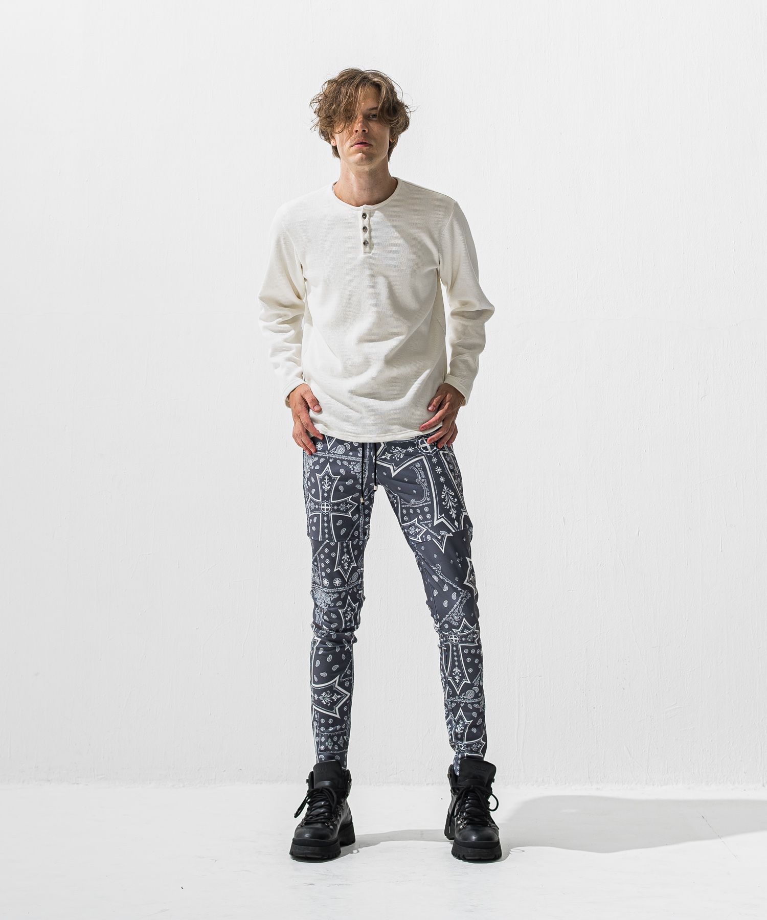 Johnson LINE PT / 360°ストレッチ ジョンソンラインパンツ (クロスグレー) (1月上旬入荷予定) ※オーダー締切:9月7日(月)17時)